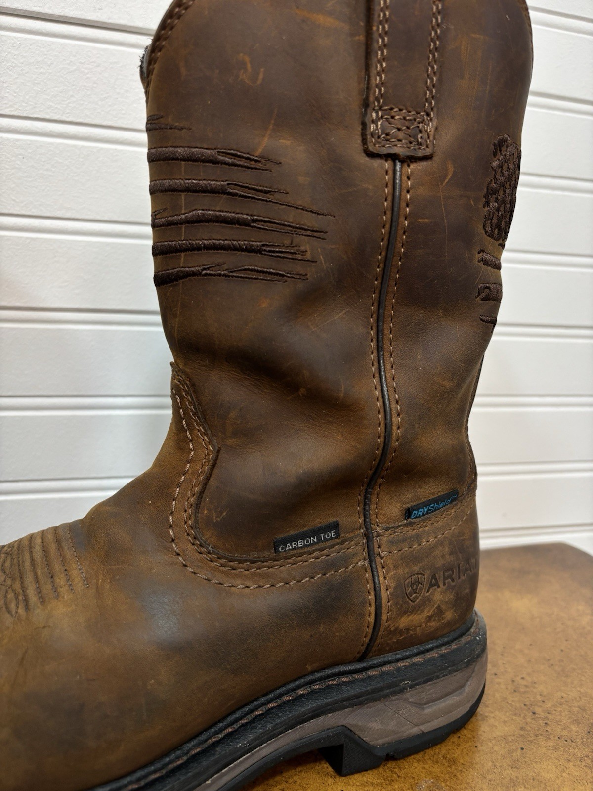 Ariat WorkHog XT Patriot Waterproof Carbon Toe EH Work Boots 7D Medium