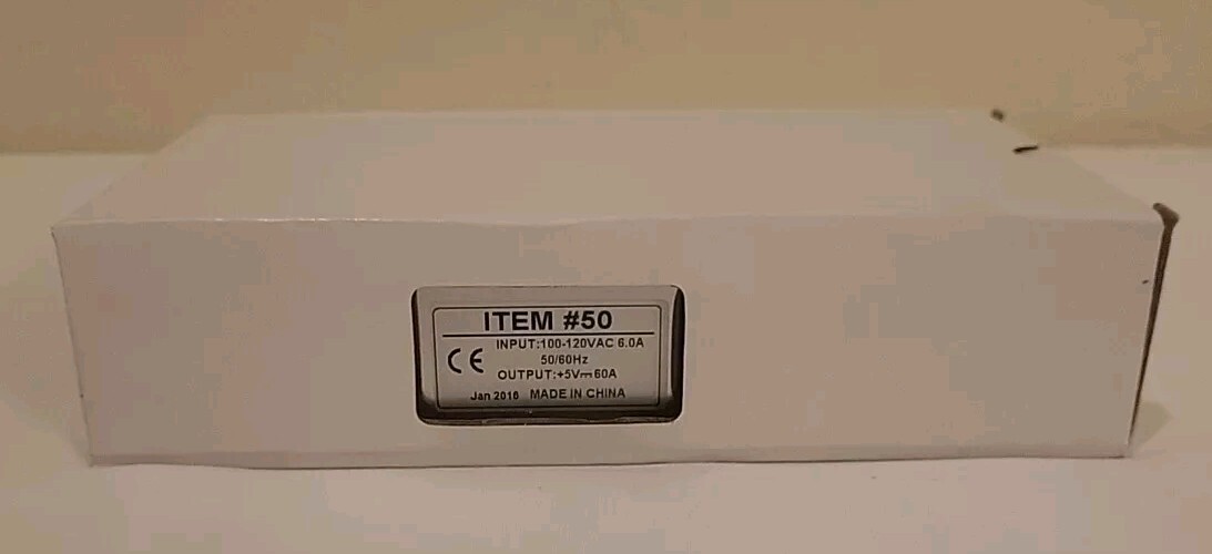 Low Voltage Power Supply • 5V/300W 110V/220V 50/60Hz 60A • New/Sealed!