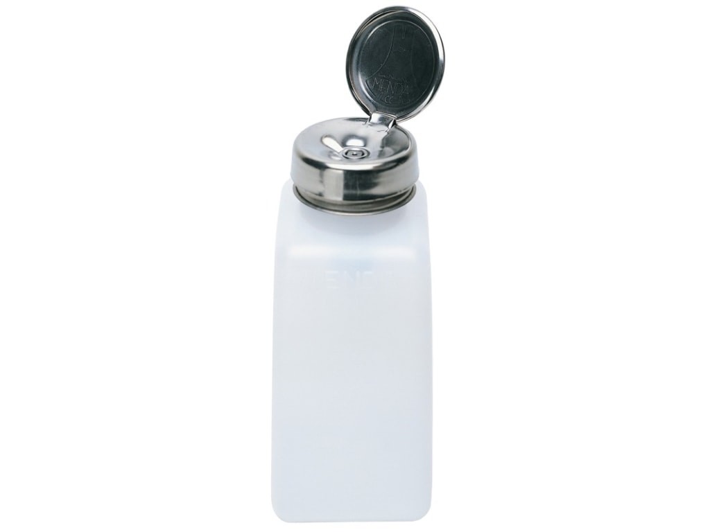 Menda 35312 – Natural square HDPE bottle w/one-touch pump, 8 oz