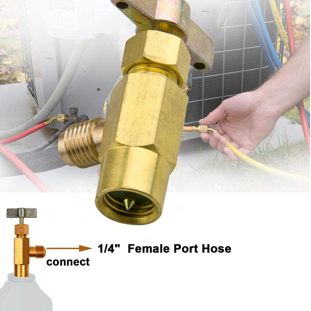 Can Tap Self-Sealing HVAC Freon Tank Adapter Valve Core Refrigerantion Tool Kit