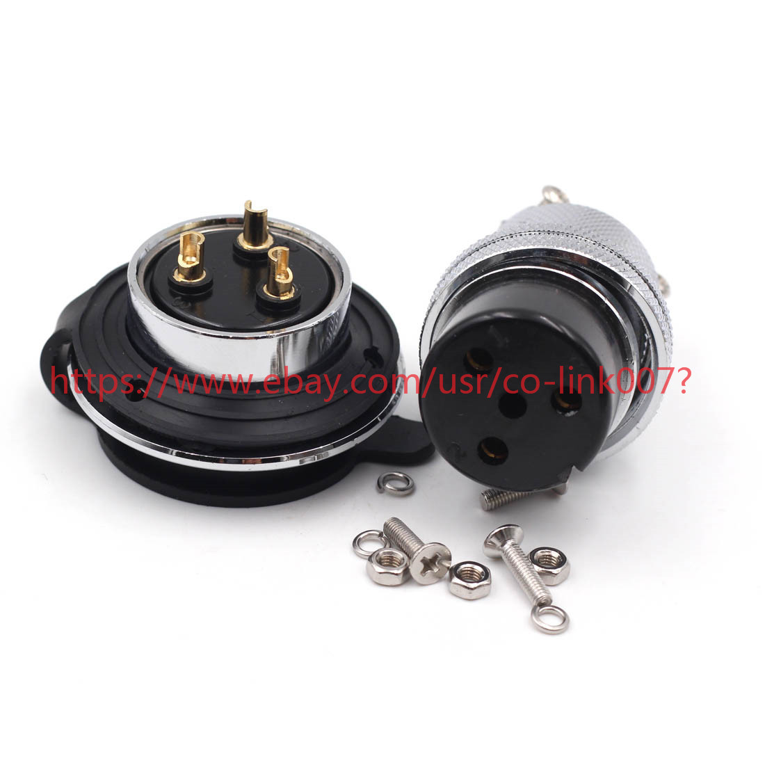 GX30 3Pin XLR Flange Aviation Plug Ham Radio DF30 Panel waterproof Connector