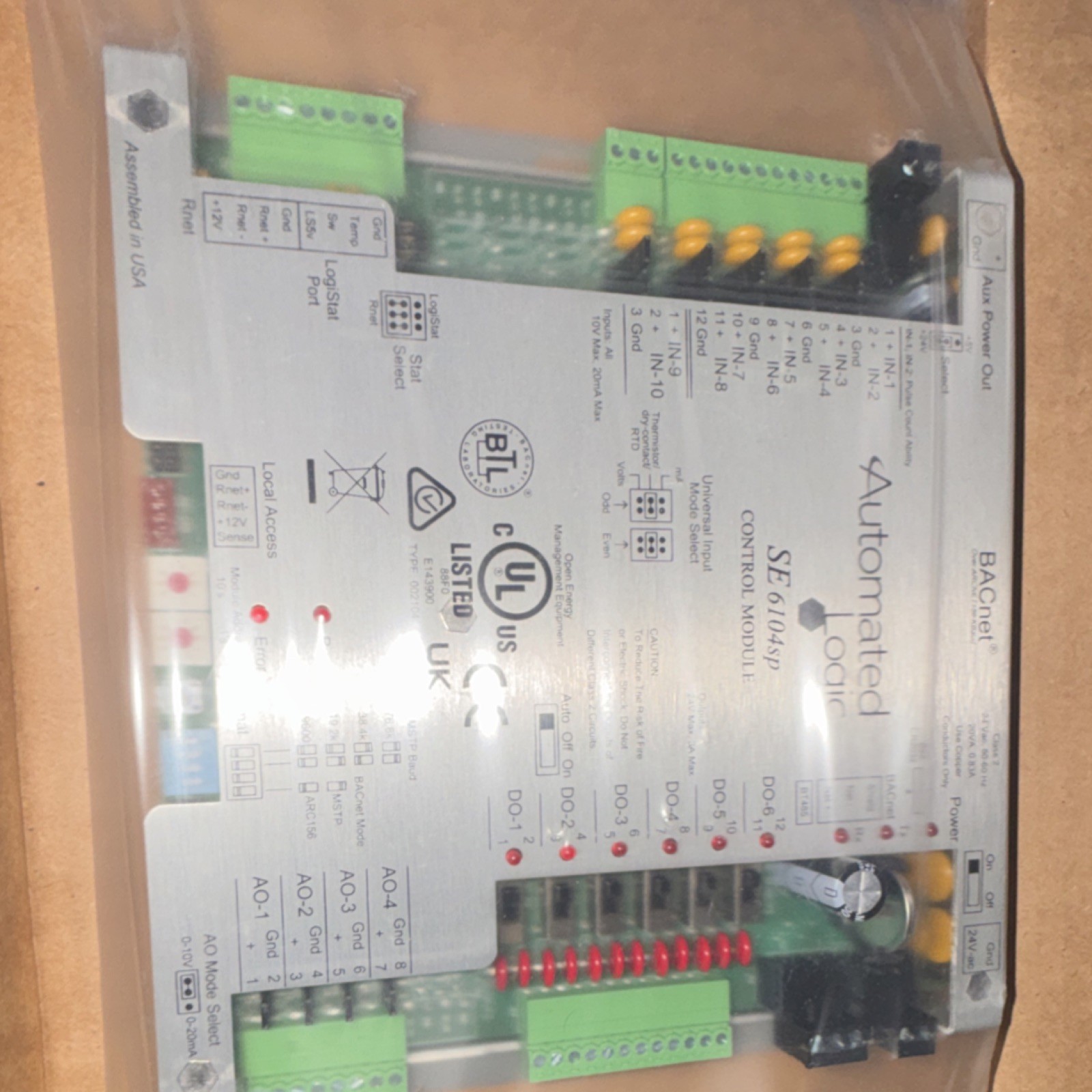 Automated Logic SE6104sp HVAC Control Module 24V AC 3A (SE6104sp)