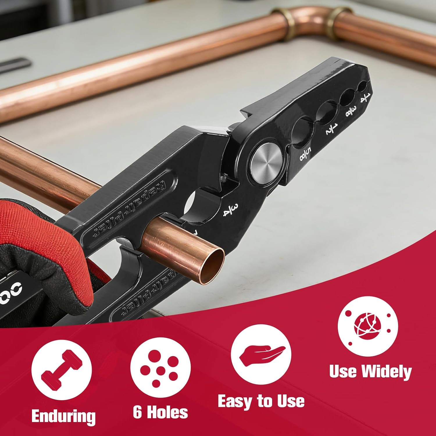 Copper Tube Repair Tool Pipe Rounder Pliers HVAC Tubing Rounding Tool 6 Sizes