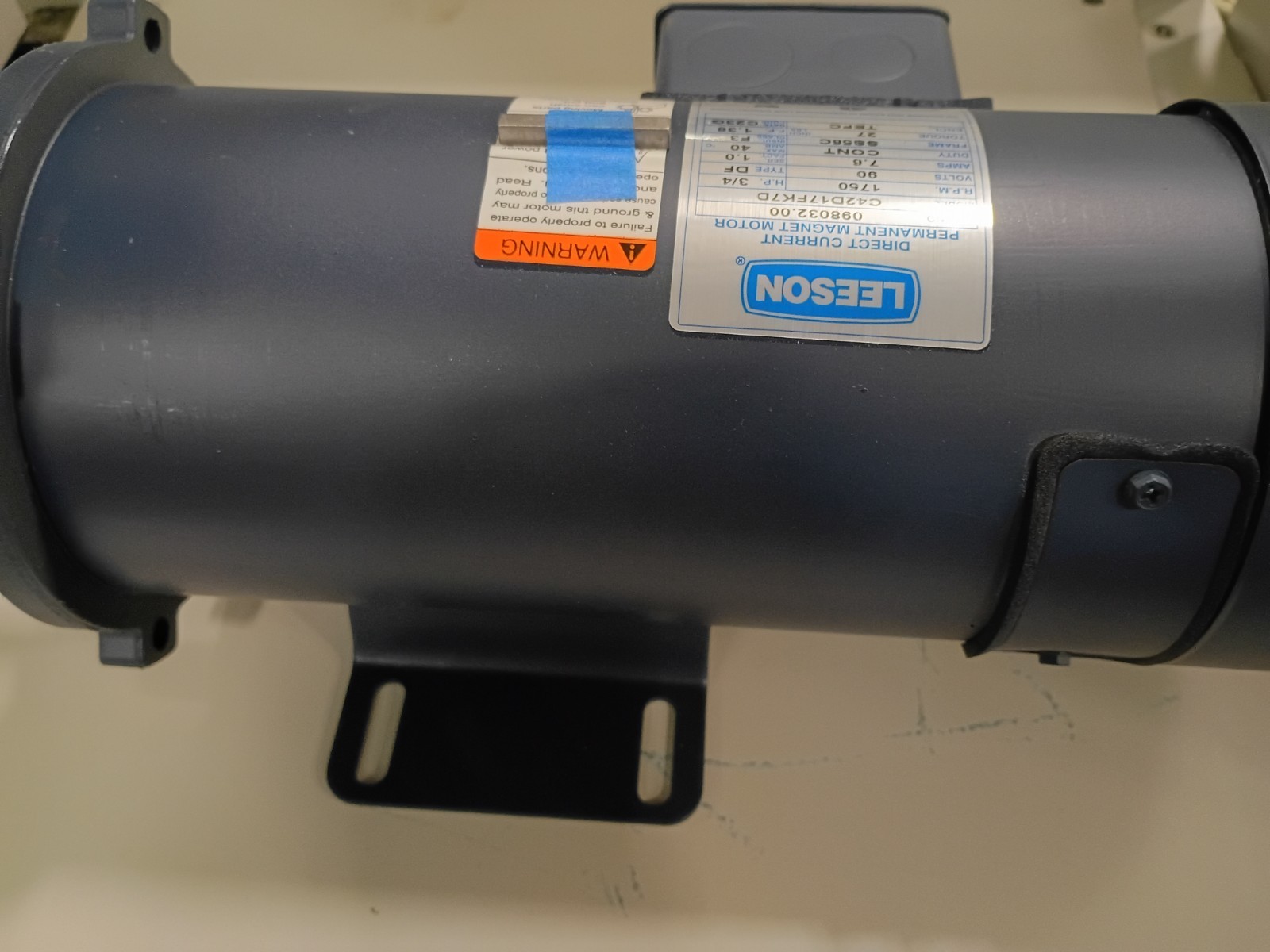 Leeson 098032.00, 56C Frame, C-Face , 3/4HP, 1750 RPM,90VDC, DC Motor