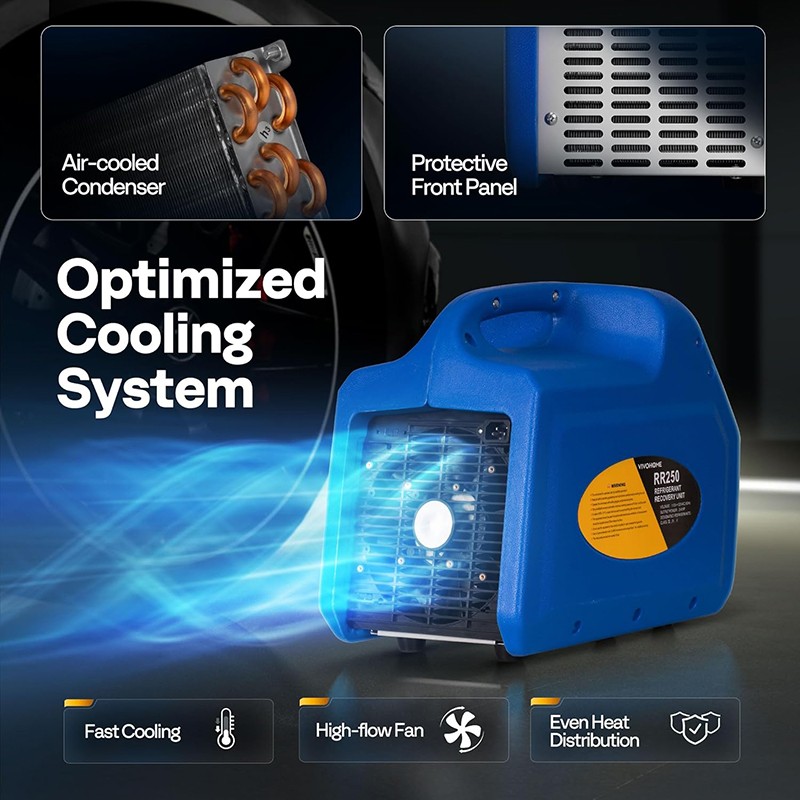 110-120V AC 60Hz 3/4HP Single Cylinder Portable Refrigerant Recovery Machine
