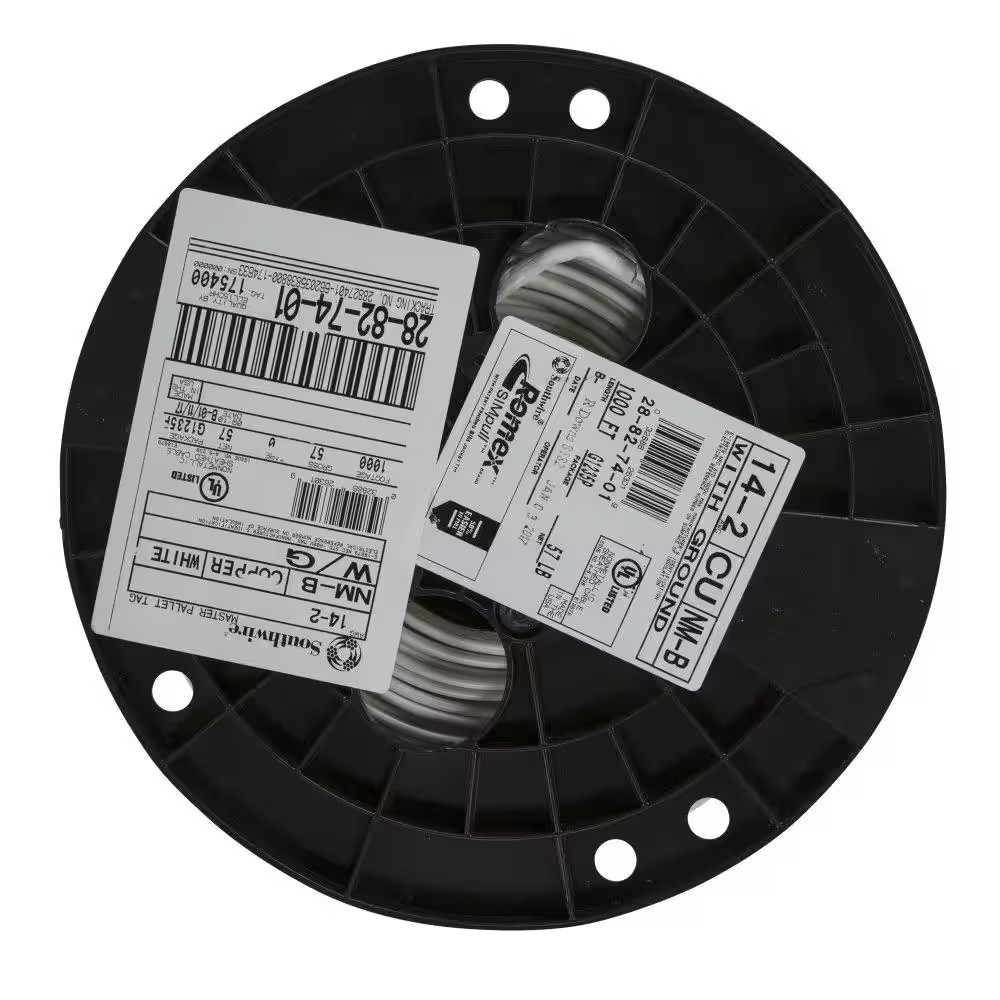1,000 Ft. 14/2 Solid Romex Simpull CU NM-B W/G Wire