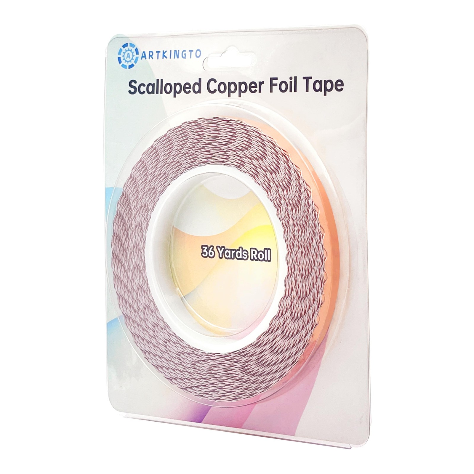 Scalloped Copper Foil Tape for Stained Glass, DIY Handicrafts, Crafting, Blac…