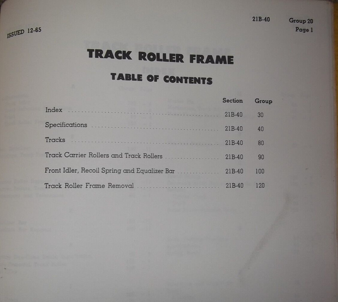 CAT CATERPILLAR D8 D8H TRACTOR DOZER SERVICE SHOP REPAIR MANUAL BOOK 36A 46A