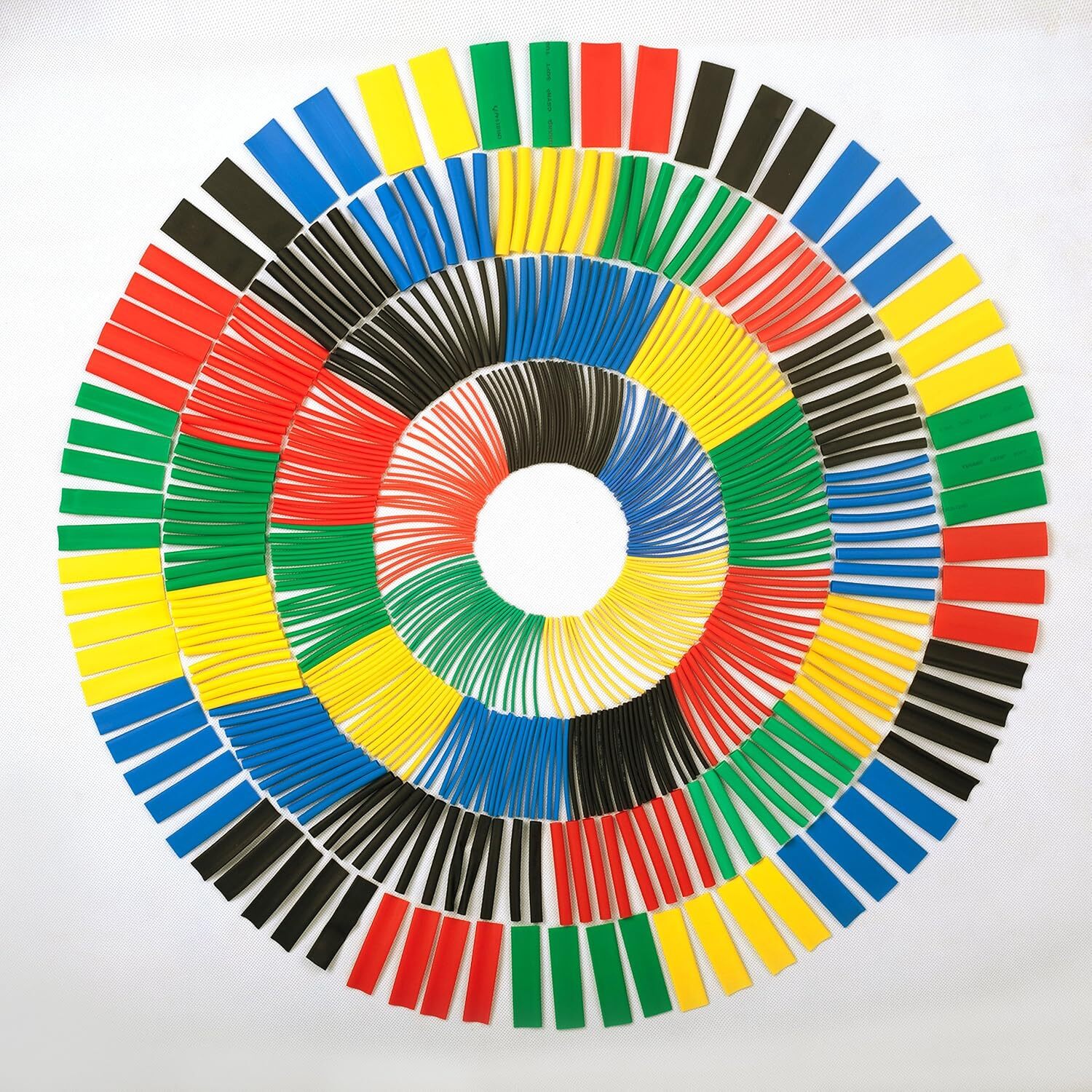 520 Pcs Assorted Heat Shrink Tube 5 Colors 10 Sizes Tubing Wrap Sleeve Set Combo