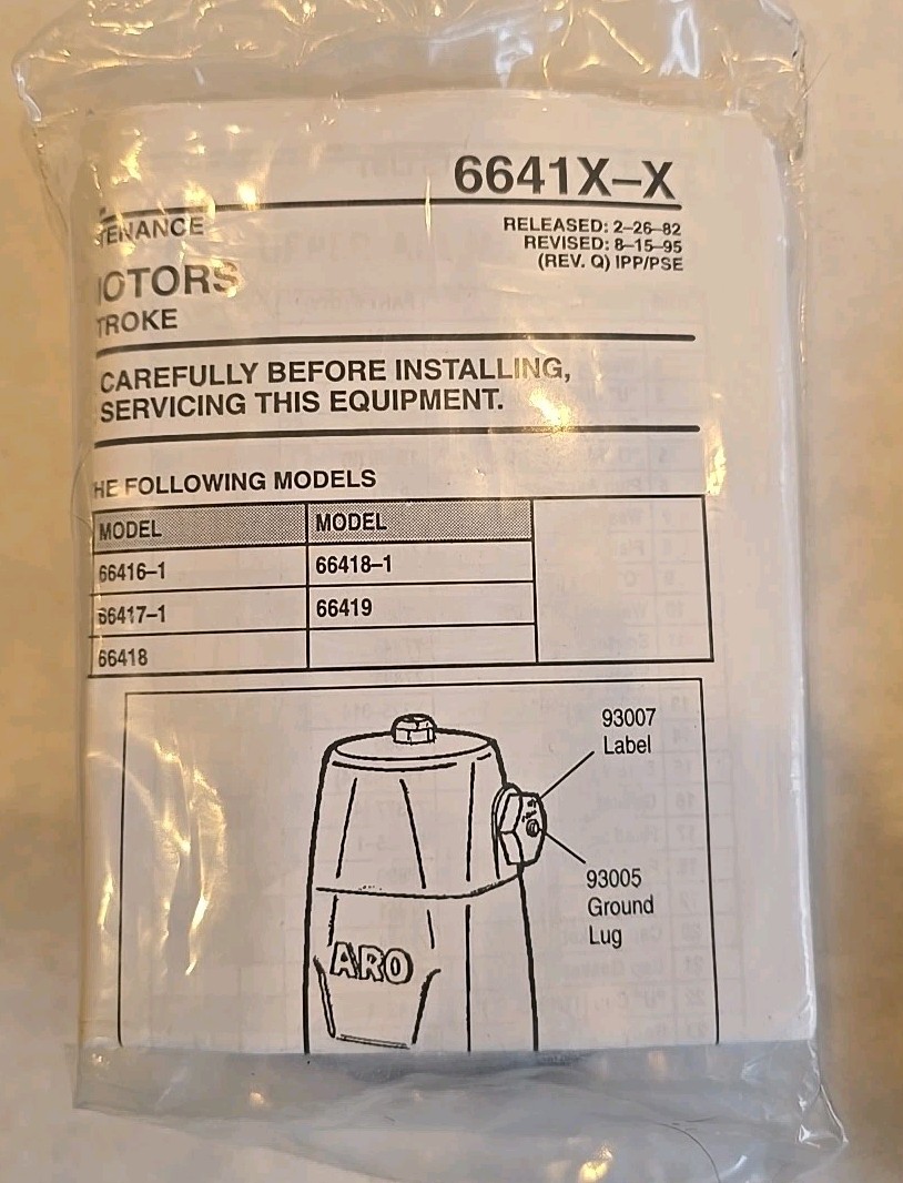 ARO 637066-B VALVE REPAIR KIT (NEW SEE DETAILS)