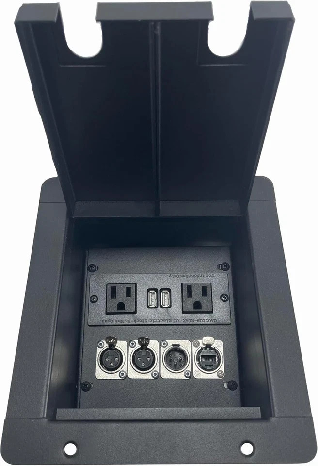 Procraft Recessed Floor Pocket – Mini Stage Connectivity Box with a 2-Hole Lid;