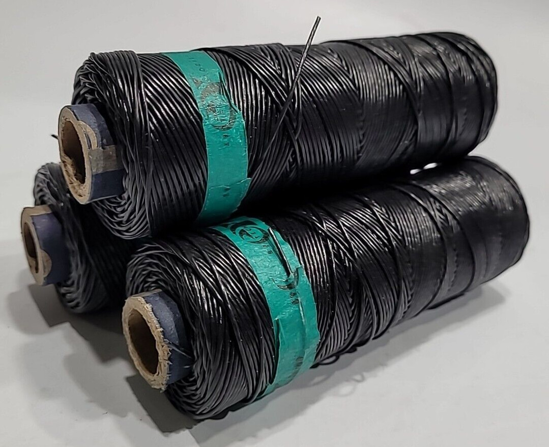 EY Technologies Lacing Braiding Cord, Black Nylon Wax, SET OF 3!