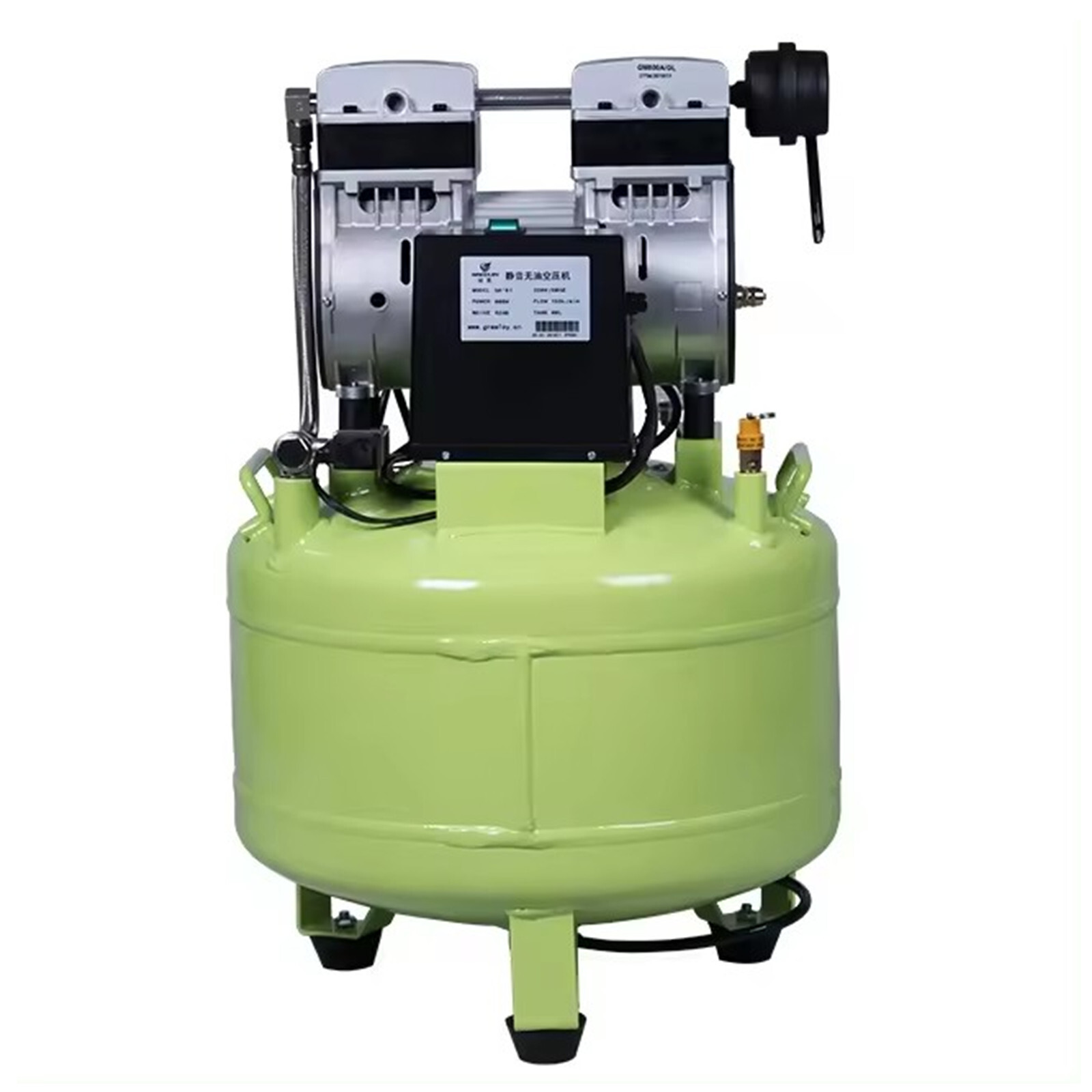 Electric Silent Oil Free Dental Air Compressor GA-81 with 40L Tank for Two Chair