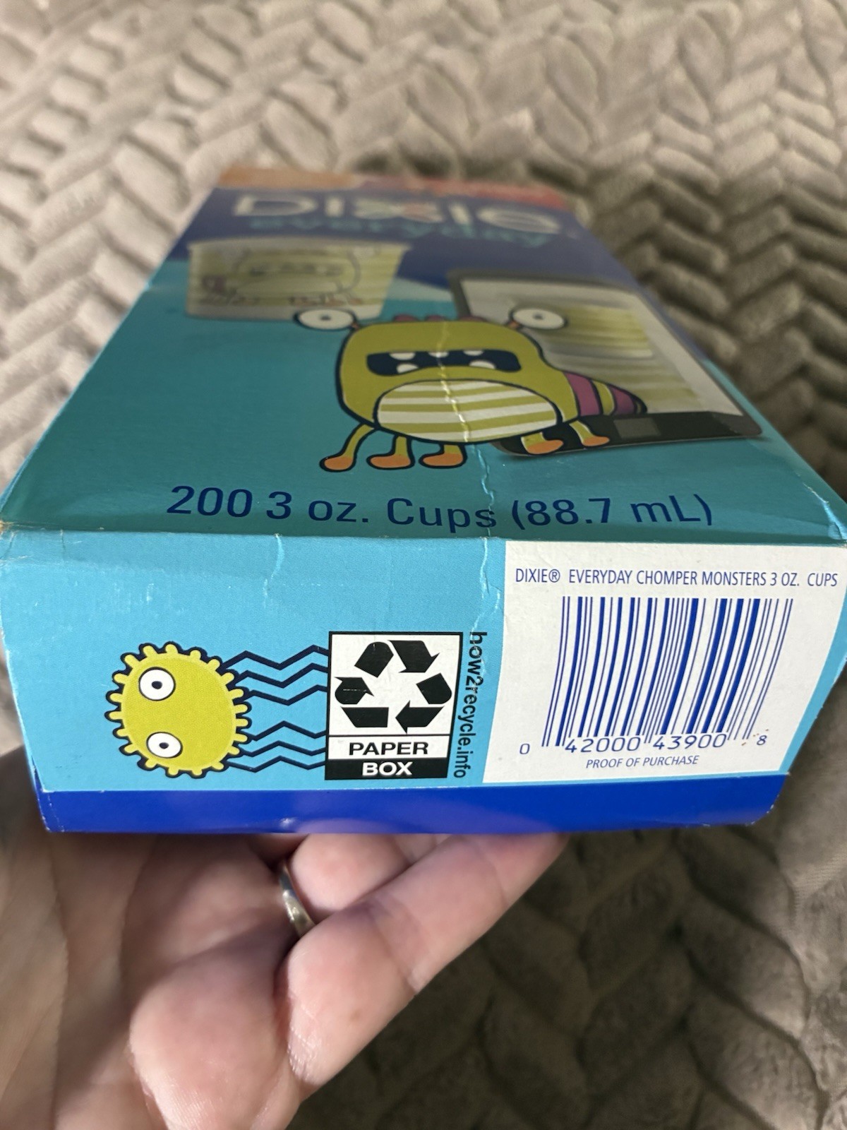 Dixie Everyday 200 Chomper Monsters 3oz Paper Cups 2017 Sealed 8 Designs