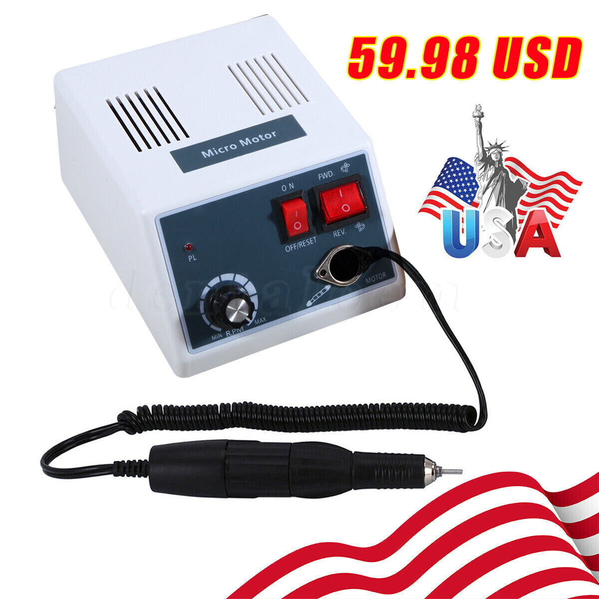 Dental Lab Marathon Electric Micromotor Polishing Unit & 35K rpm Motor Handpiece