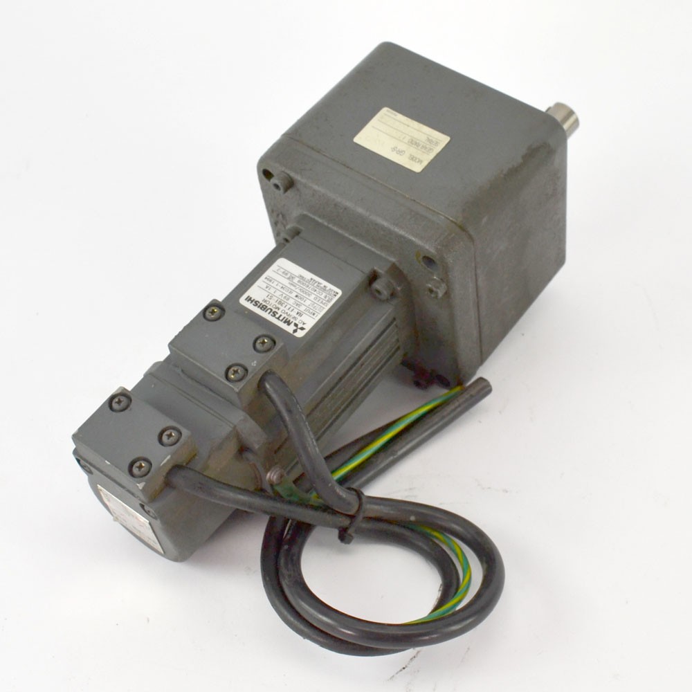 Mitsubishi HA-FF13G1-S1 3000r/min Servo Motor w/ GR-S-10 1:30 Gear Motor