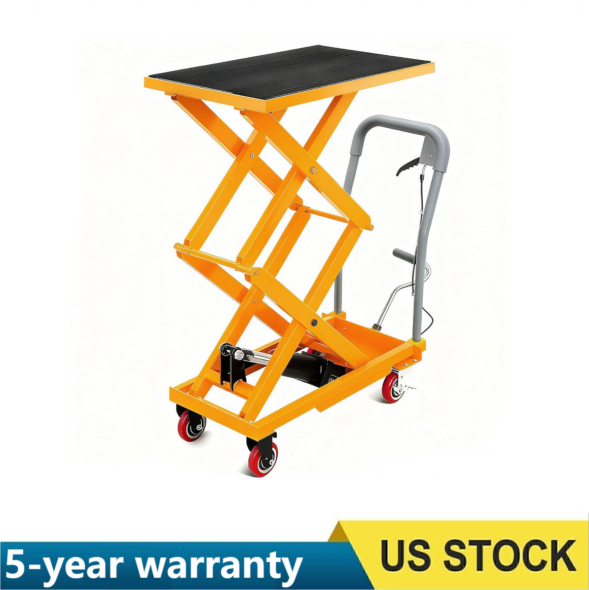 Manual Double Scissor Lift Table Hydraulic Lift Cart 330Lbs 50 Inch Lifting