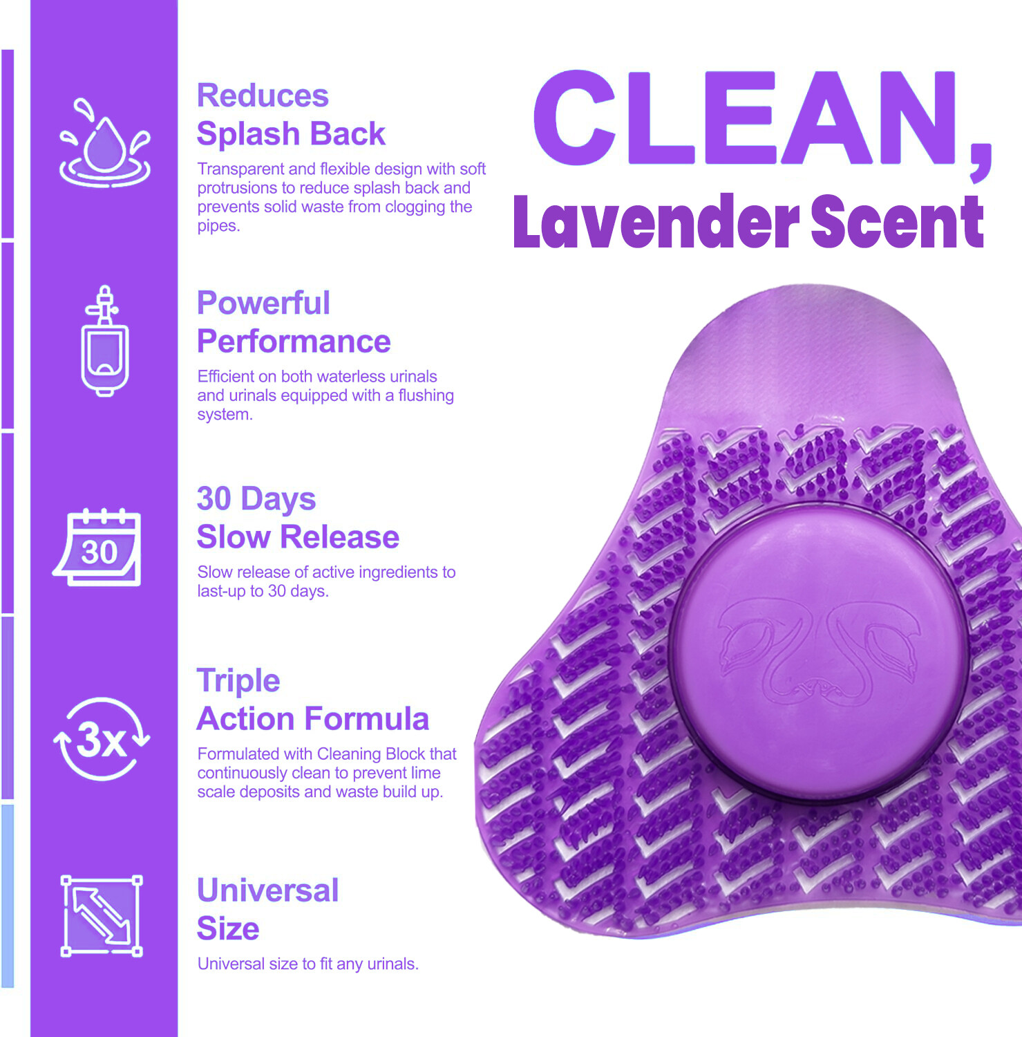 1-10 ) Janitorial Scented Urinal Cake Screens + Deodorizing Cleaners Anti-Splash