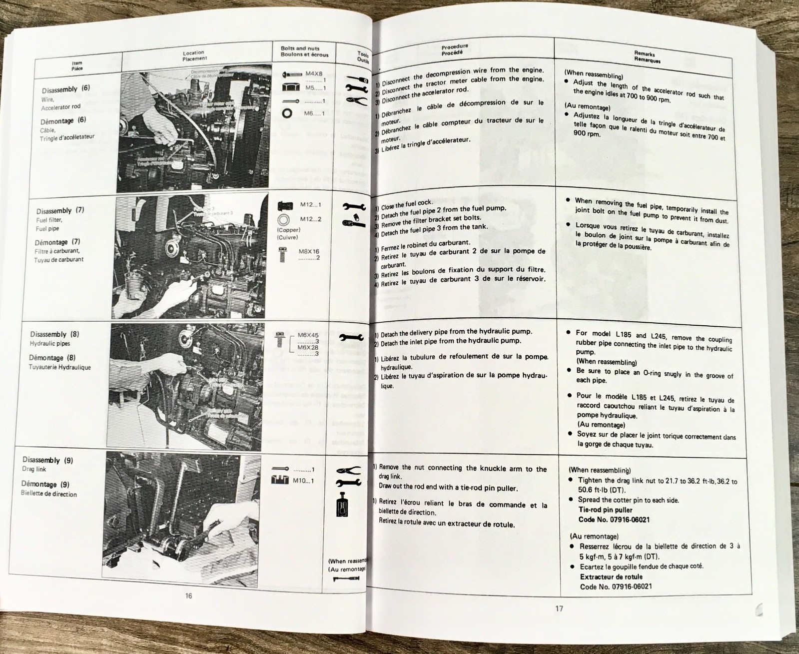 Kubota L185DT L245DT L295DT Tractor Service Repair Manual Technical Shop Printed