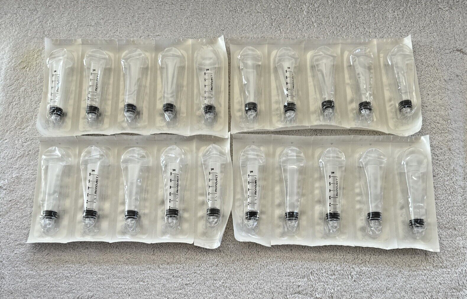 6cc MONOJECT ORAL Syringes 6ml Luer-Lock Sterile Syringe Only No Needle- 20 Pack