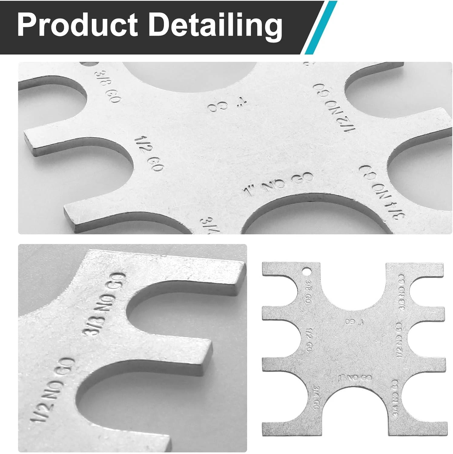 23080 PEX Crimp Tool Go/No-Go Gauge, 3/8 Inch Plumbing Fittings for Sharkbite, P