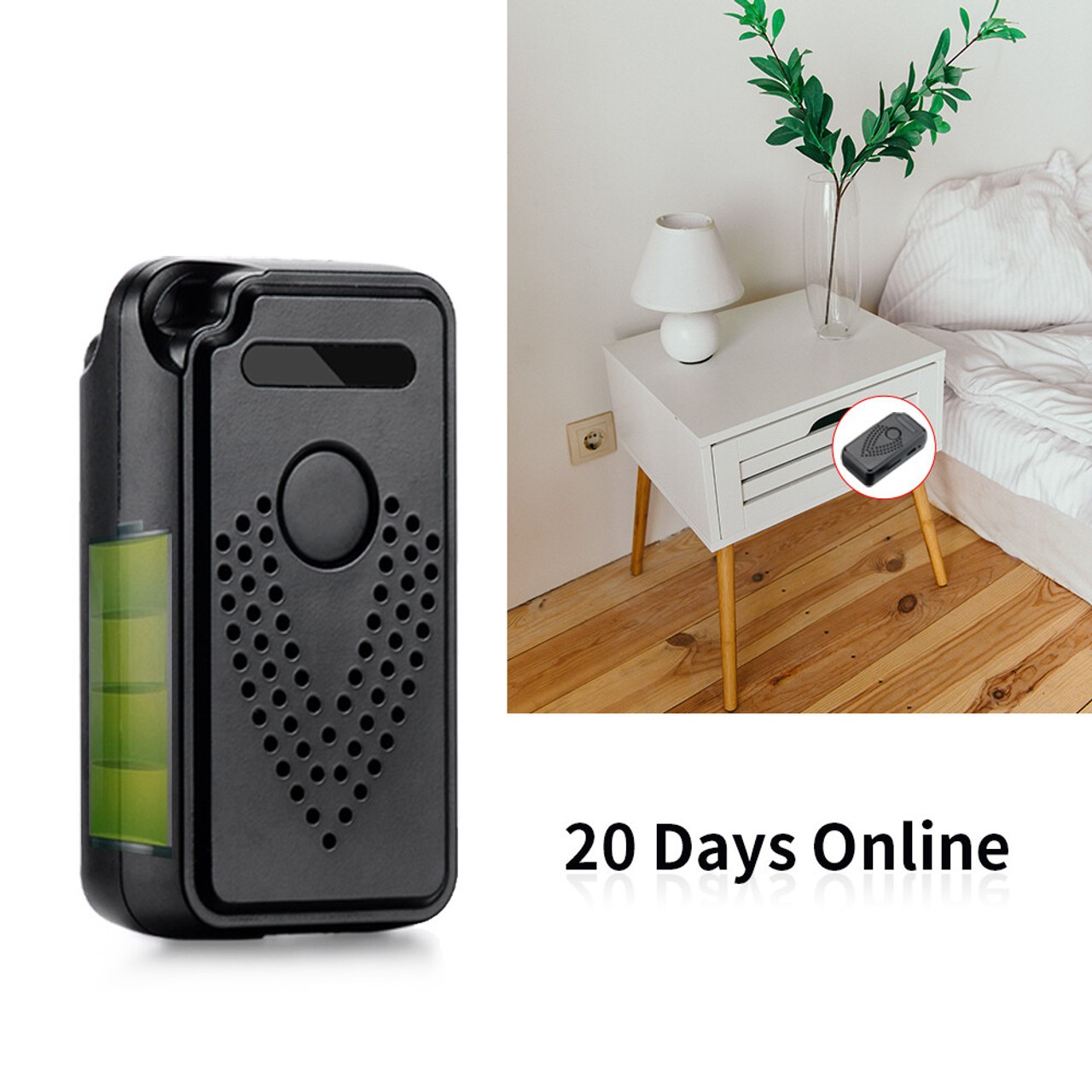 480Hr WiFi Mini Voice Recorder Live Stream Voice-Activated Alerts 128GB SD Incl.