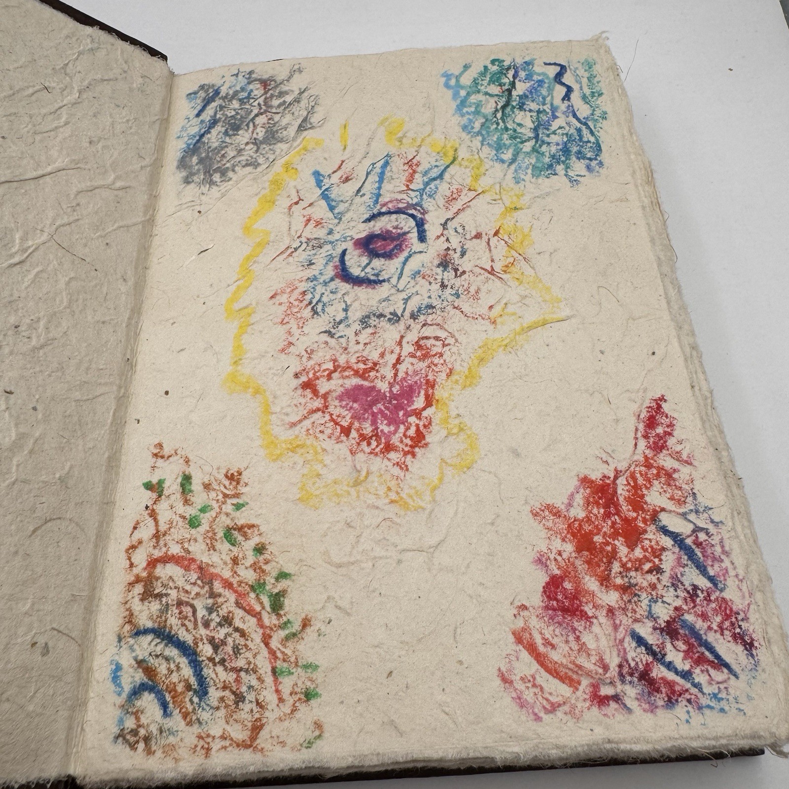 Cotton Rag Paper Hardcover Blank Journal 8.5×6 Deckled Edge Art Endpaper