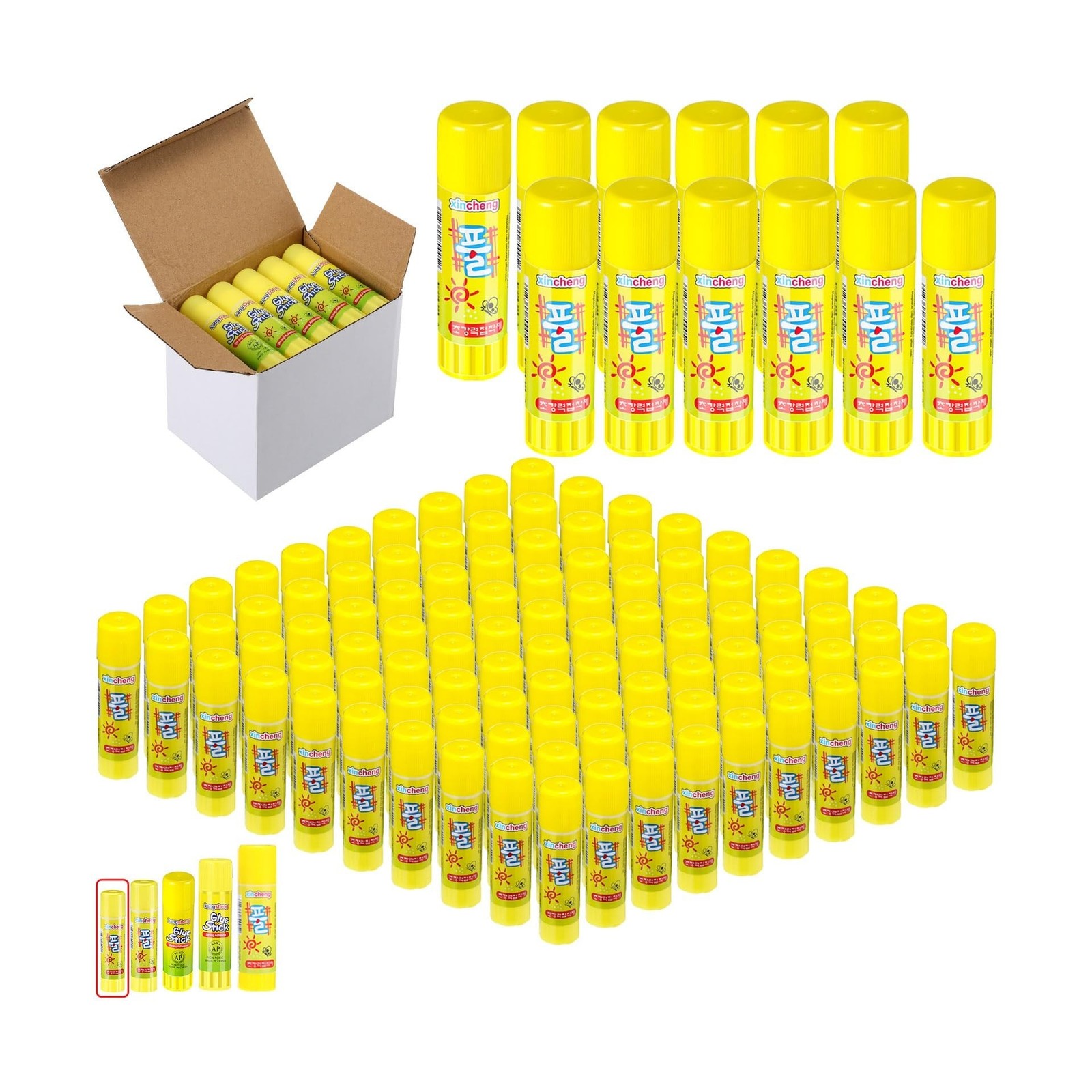 Zubebe 500 Pack White Glue Stick Bulk 0.24 oz Washable Glue Sticks for Classr…