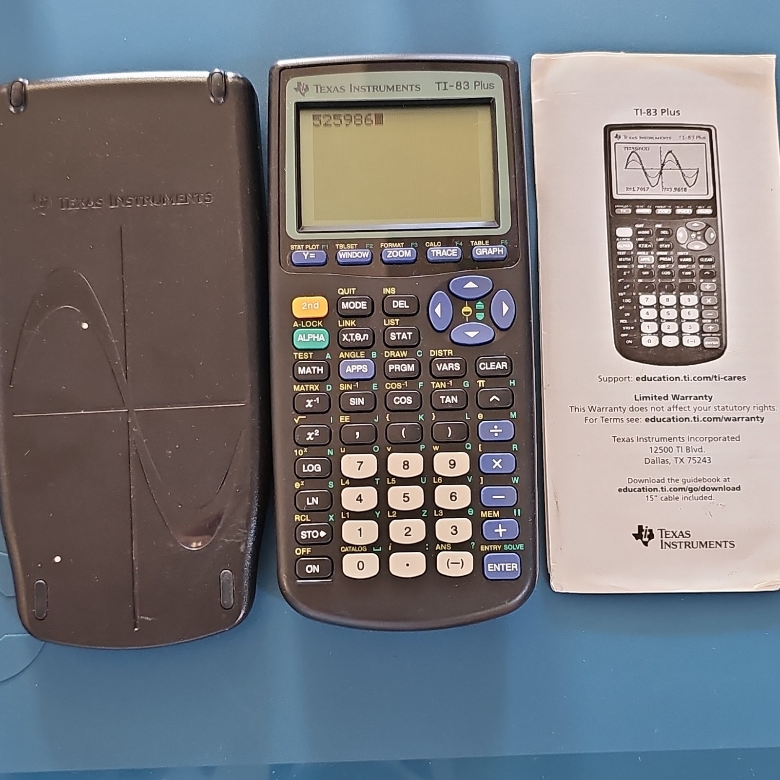 Texas Instruments TI-83 Plus Graphing Calculator – Black (83PL/TBL/1L1/A)