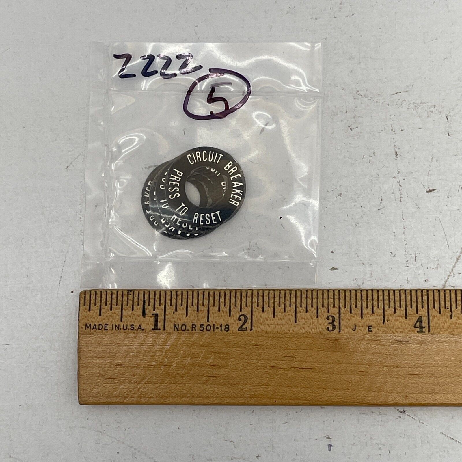 Pack of 5 Black Aluminum Reset Collar Plates for Mini Circuit Breakers