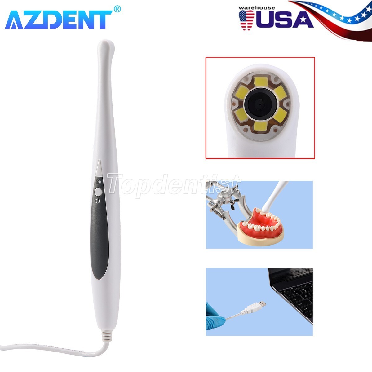 Dental USB Intraoral Camera 6 LED Digital Image Auto-Focusing HD Pixels