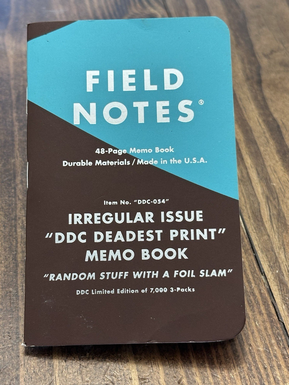 Field Notes Irregular Issue “DDC Deadest Print” Gratifying Guitar LE 7000