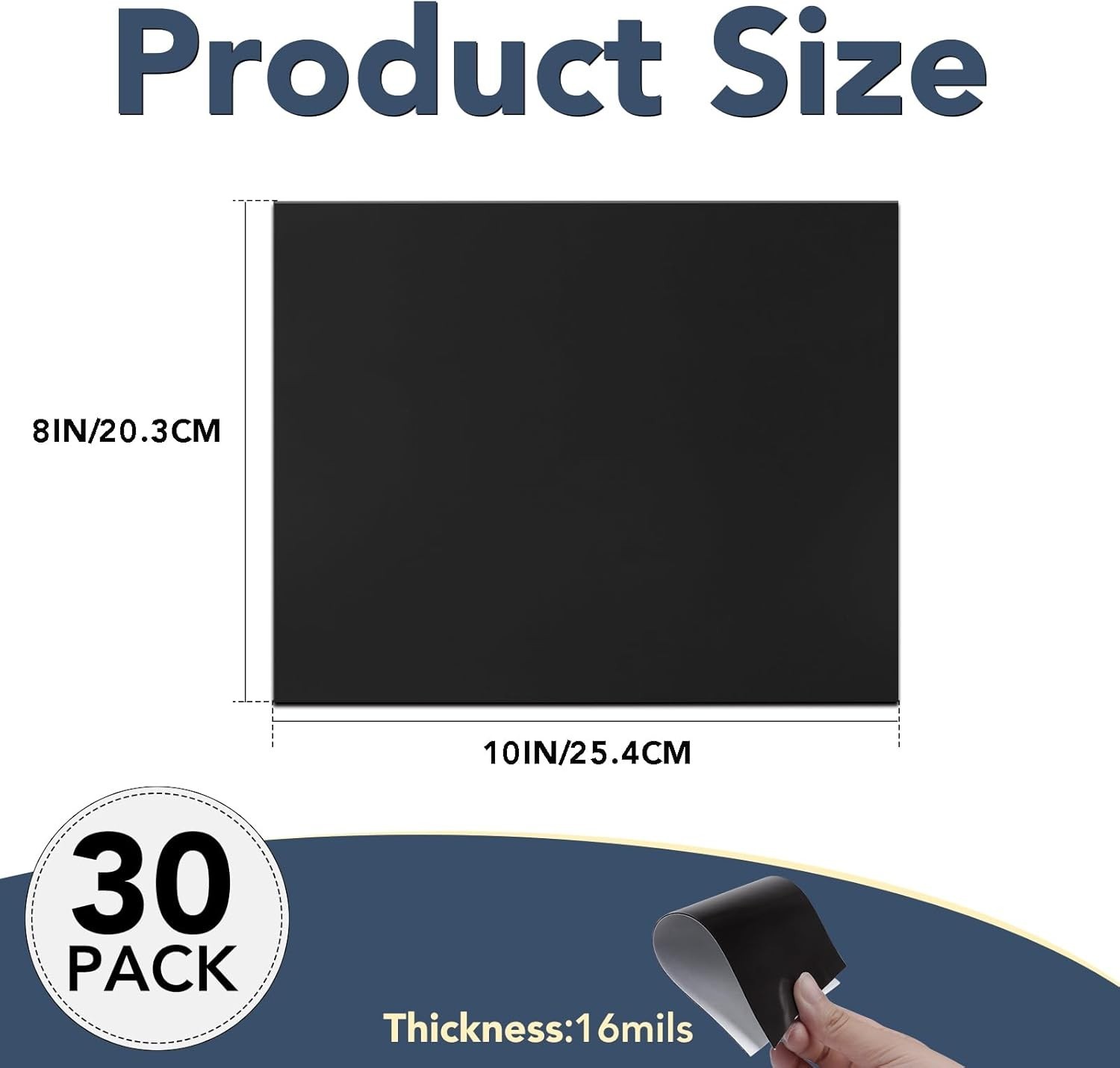 Adhesive Magnetic Sheets 30-Pack, 8×10 Inches – Ideal for Crafts & Decoration