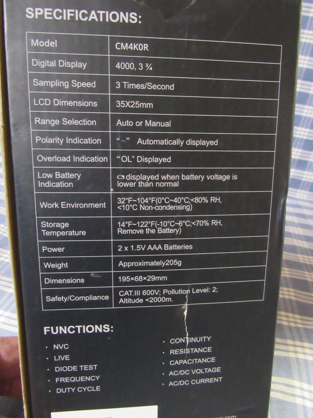 Astroai 4000 Counts Digital Clamp Multimeter (New Open Box) FREE SHIPPING