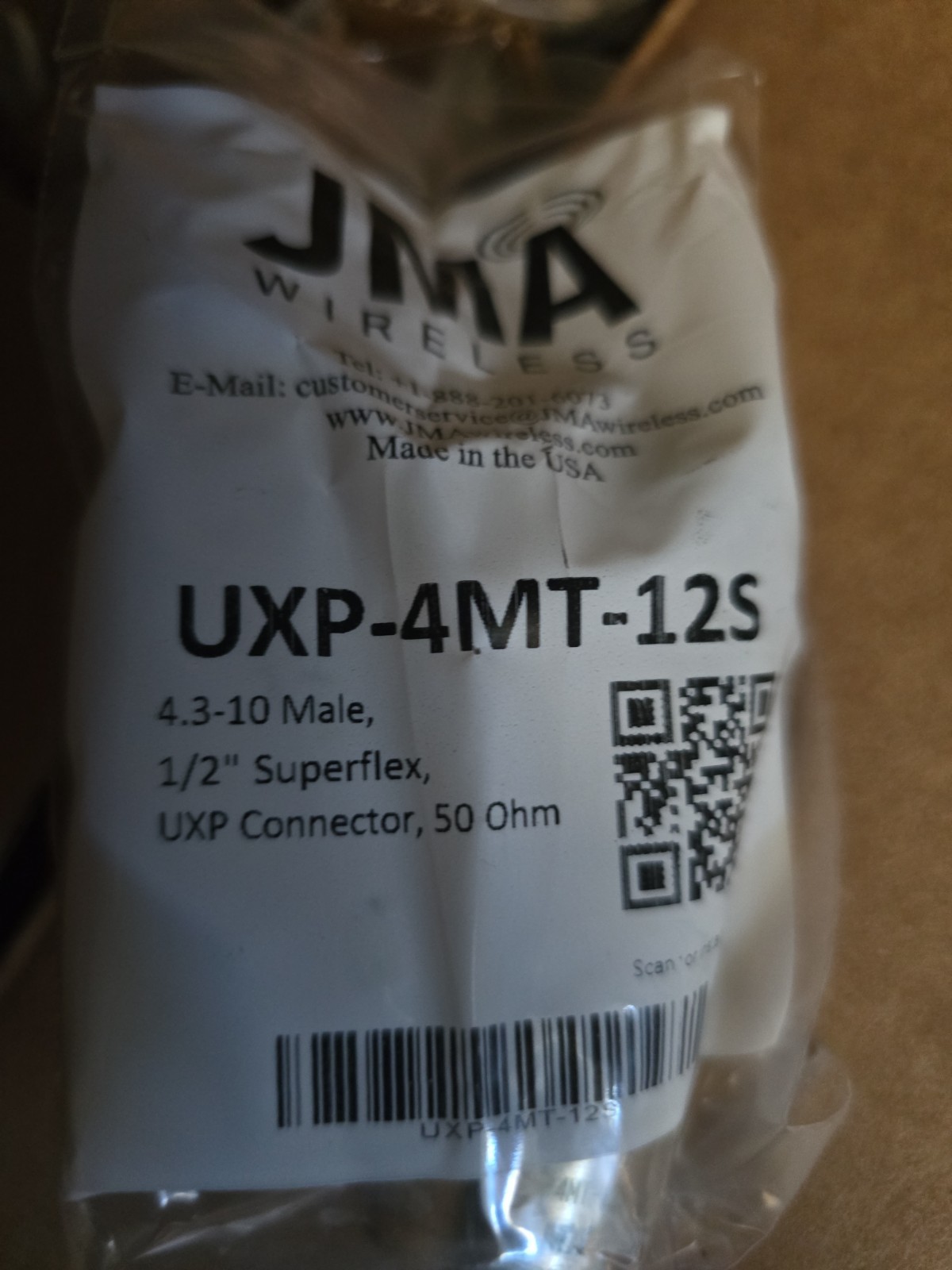 JMA (PPC) UXP-DM-12S 7-16 DIN Male Conn for 1/2” Superflexible Cable (Lot of 42)