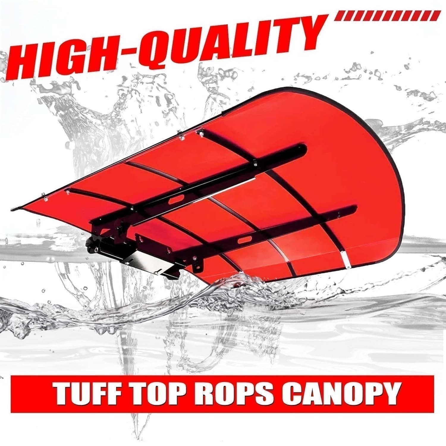 Tuff Top Style Tractor Canopy Red 48×52 For 2×2 2×3 ROPS Sun Shield Kit