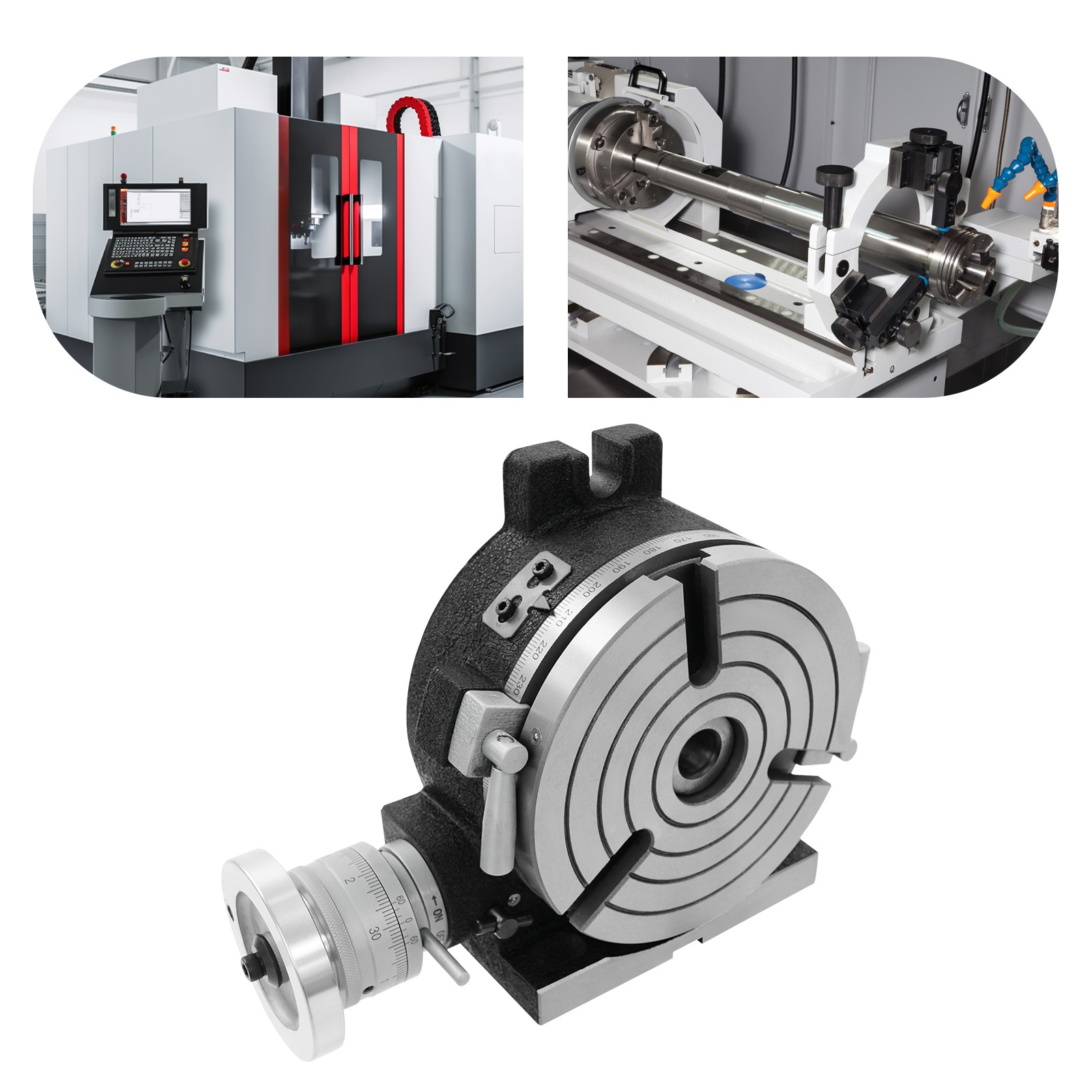 Horizontal Vertical Rotary Table 3-Slot Rotary Table 360° Rotary Adjustment