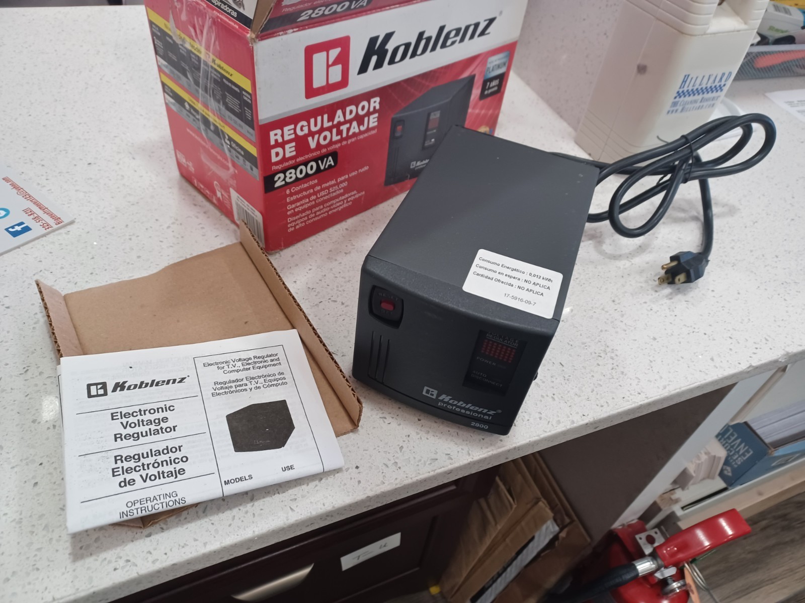 Koblenz Automatic Hi-capacity Voltage Regulator 120V – 6 outlets CPU Protection