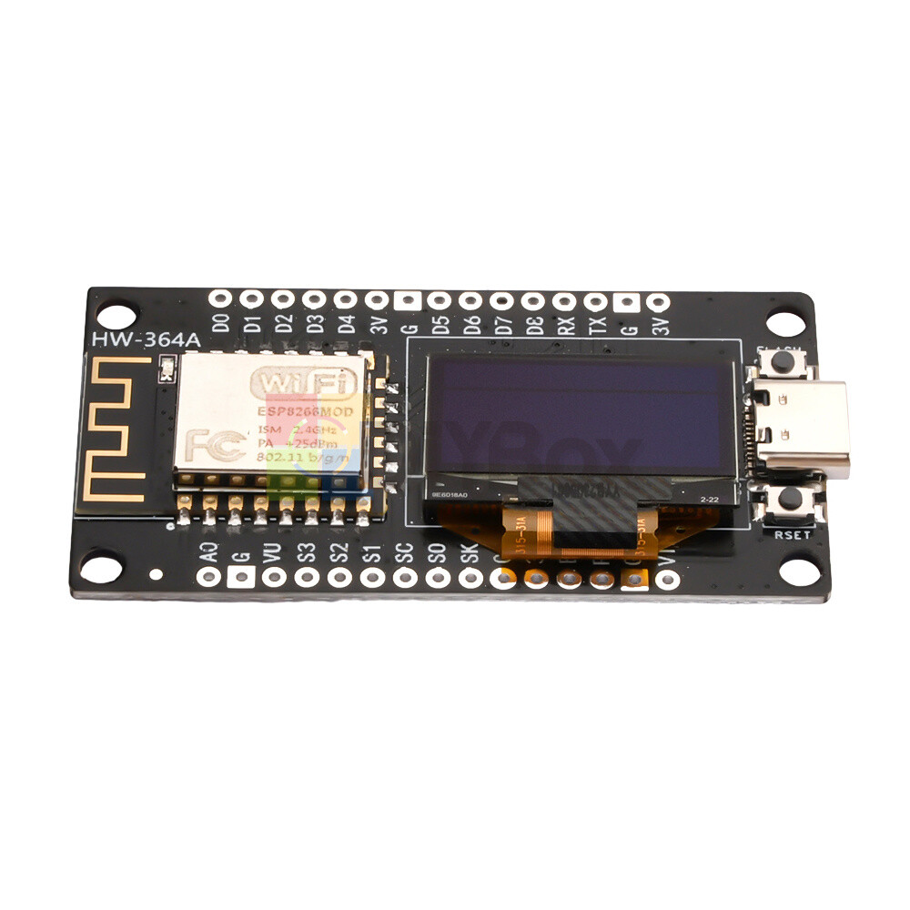 NodeMCU ESP8266 ESP-12F WiFi Development Board Module ESP 8266 with 0.96″ OLED