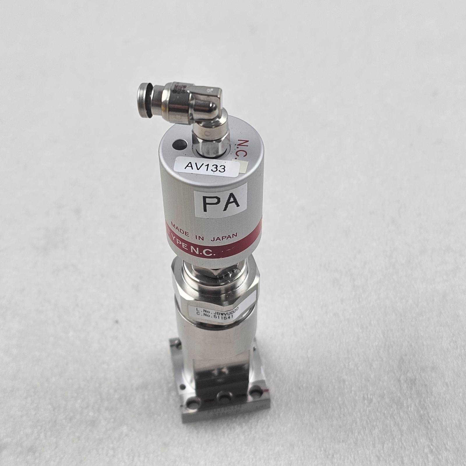 Fujikin Incorporated O.P. 0.5~0.6MPa TYPE N.C./ FUJIKIN316L-P / JBWVU000
