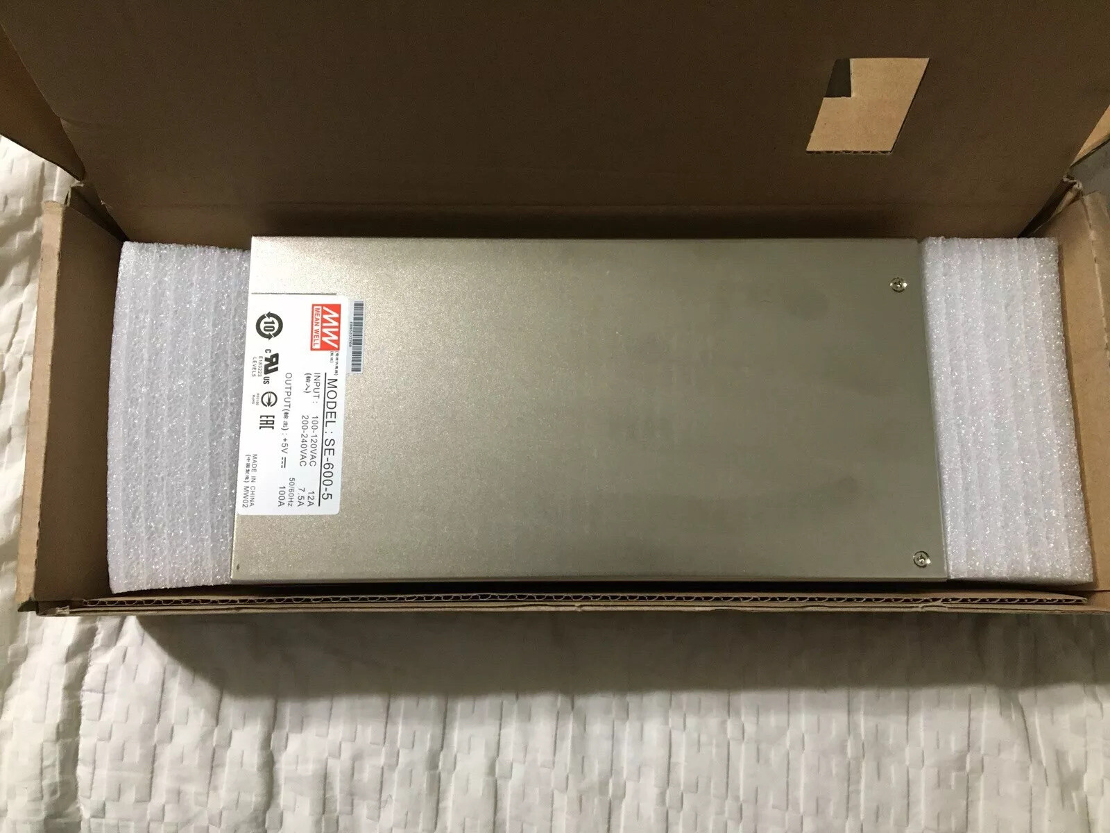 MEANWELL SE-600-36 36V 16.6A Power Supply 36V 597.6W Single Output Ships Fast !