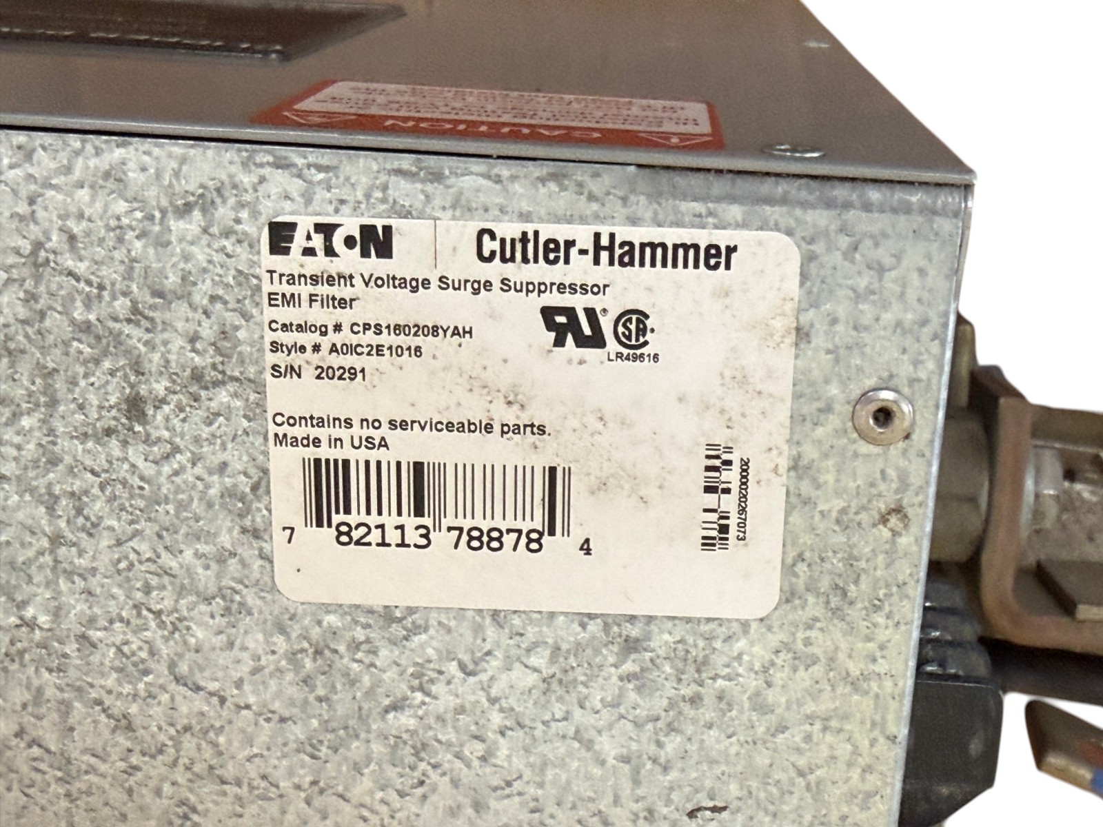 EATON CPS160208YAH 160KA 120/208V CLIPPER POWER SYSTEM SURGE PROTECTION DEVICE