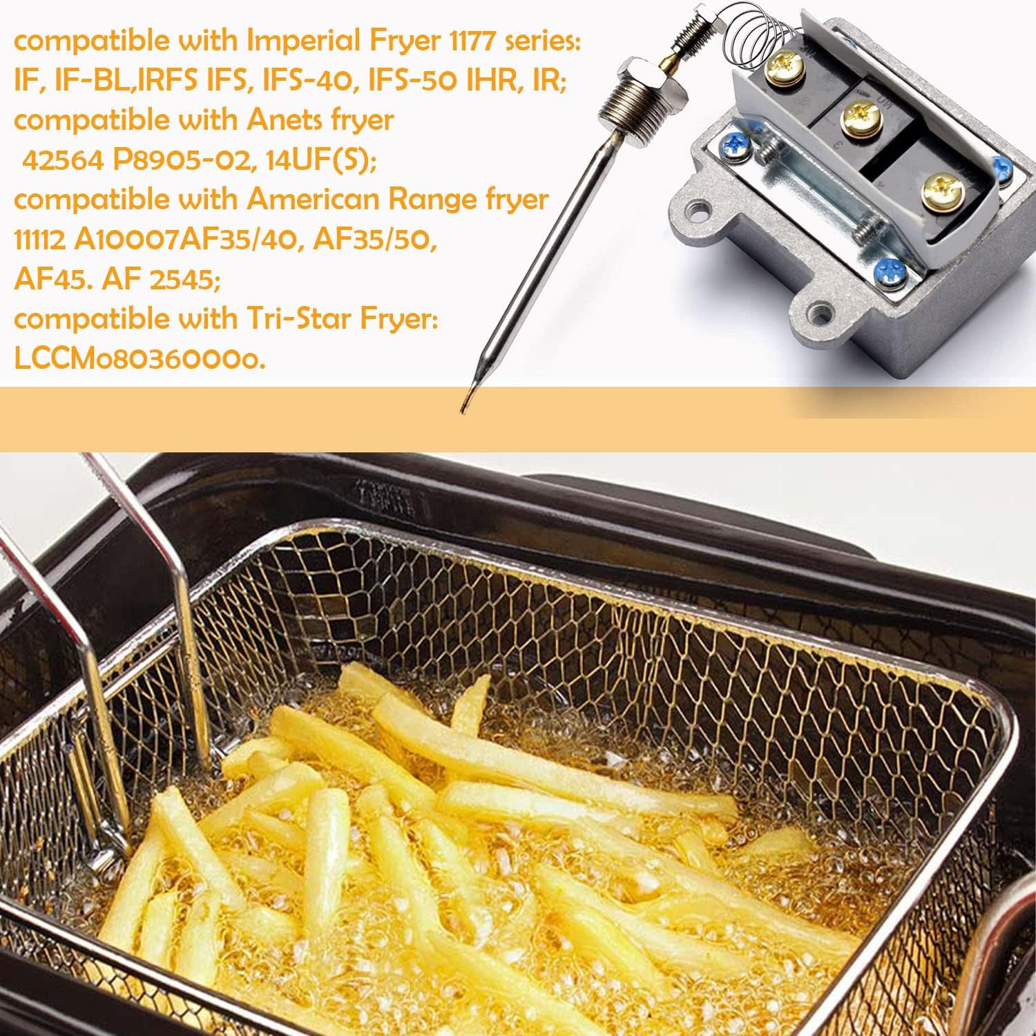 1177 High Limit Thermostat Fryer Switch for Fryer 3/8″ Mpt Stuff Box LCCM2003000