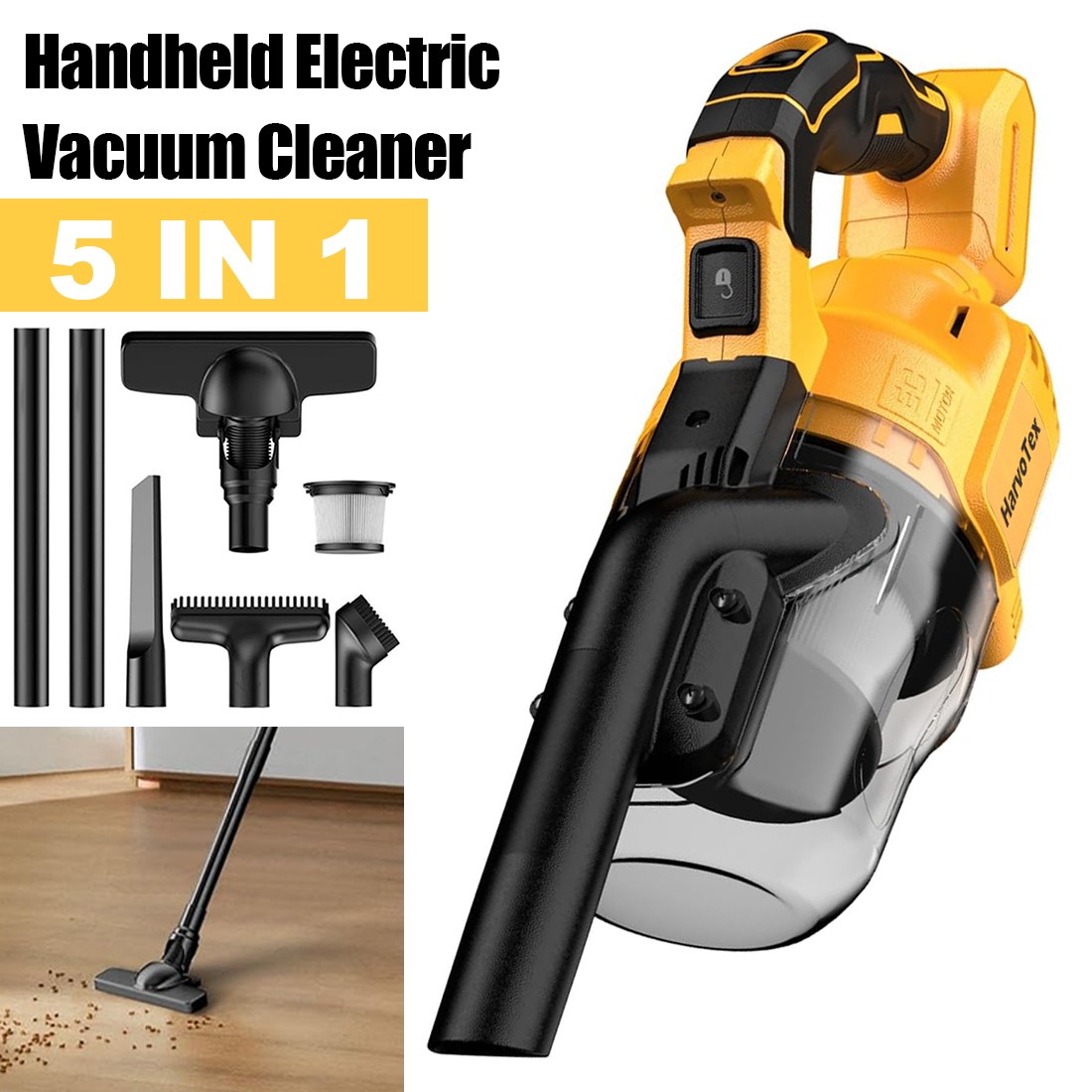 Cordless Vacuum for DeWalt 20V Battery,5 in 1 Handheld Electric Vacuum Cleaner