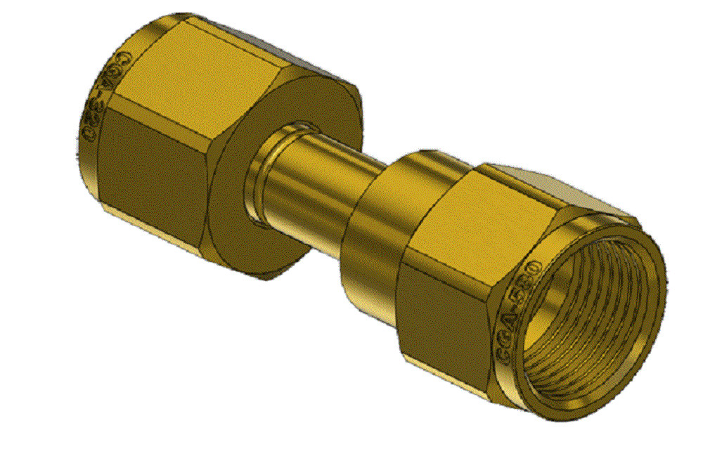 CYLINDER ADAPTOR CGA-320 TO CGA-580 – CO2 TANK to ARGON REGULATOR 806 A-809
