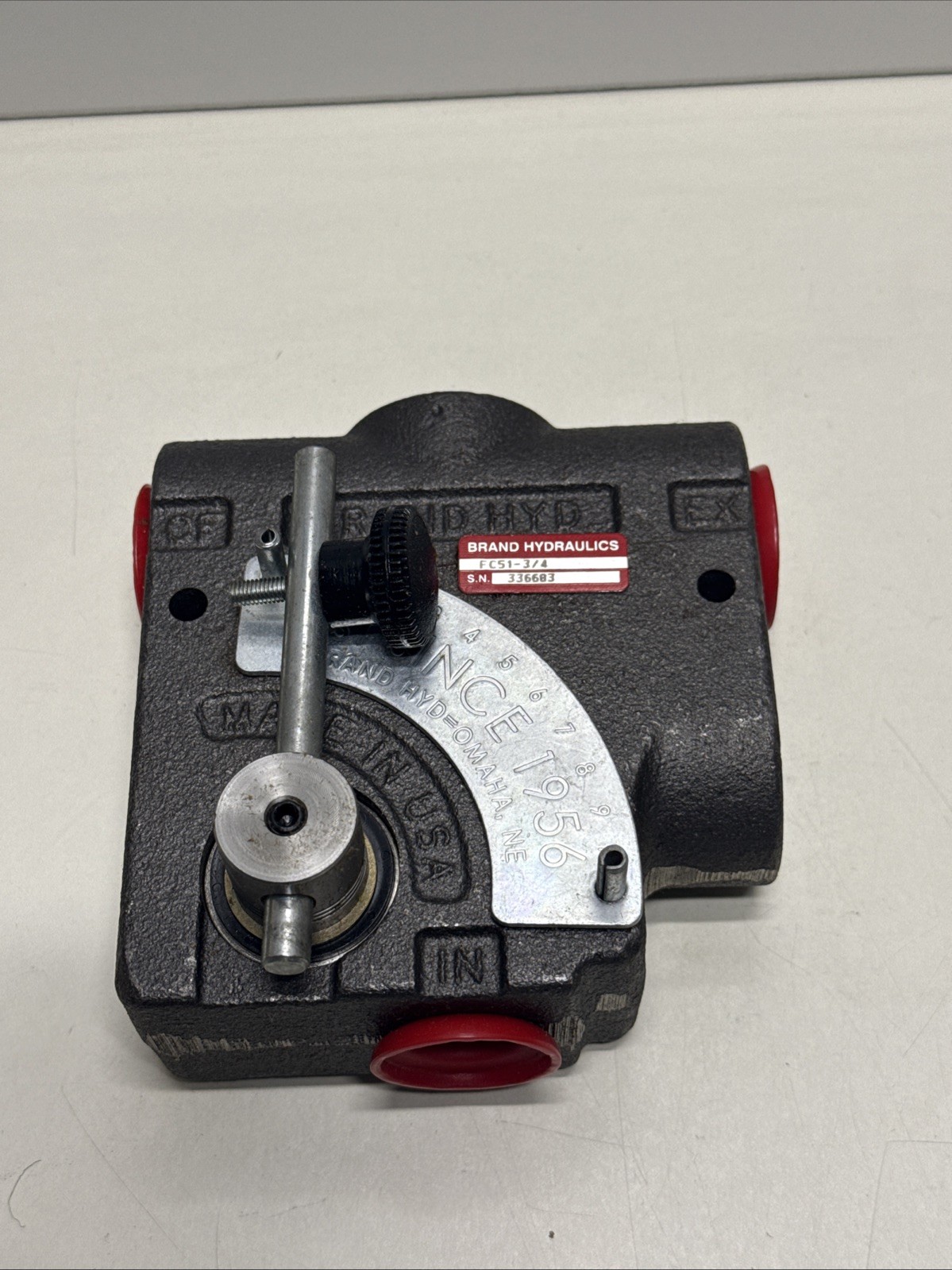 Brand Hydraulics FC51-3/4 Adjustable Flow Control Valve 0-30 Gpm 3/4 Npt 3000PSI