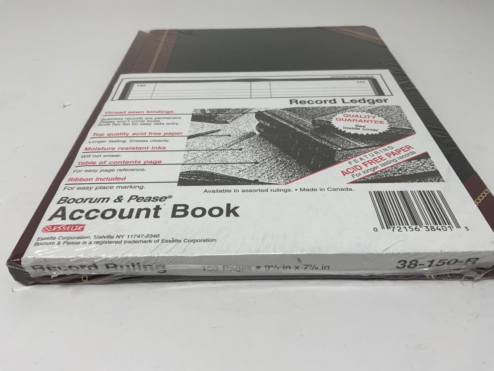 Boorum and Pease 38-150-R Record Ledger Account Book 9 5/8 x 7 5/8 NEW SEALED