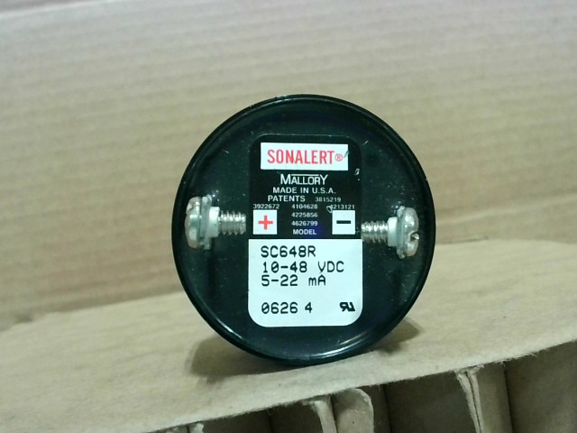 Mallory SC648R SONALERT Alarm 10-48VDC 68dB – New No Box