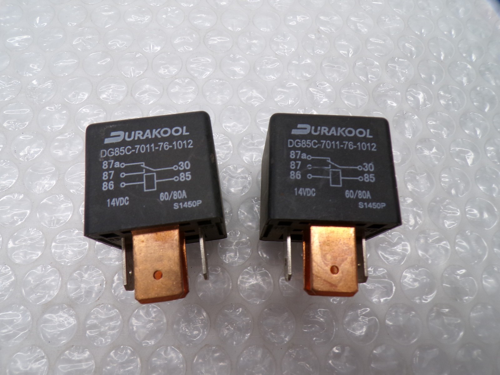 DURAKOOL DG85C-7011-76-1012 RELAY 14V LOT OF 2 NSNP