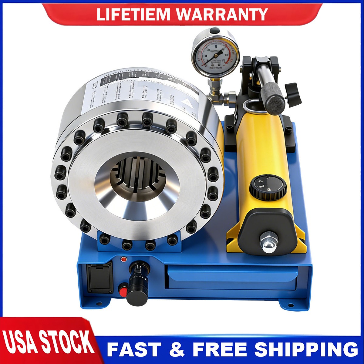 Universal Hose Crimping Machine for Hydraulic Pipe 1/8 to 1 Inch Set